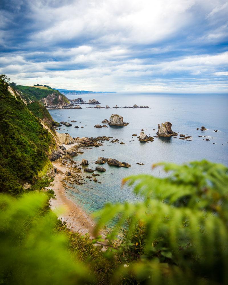 golden sand beach at playa del silencio