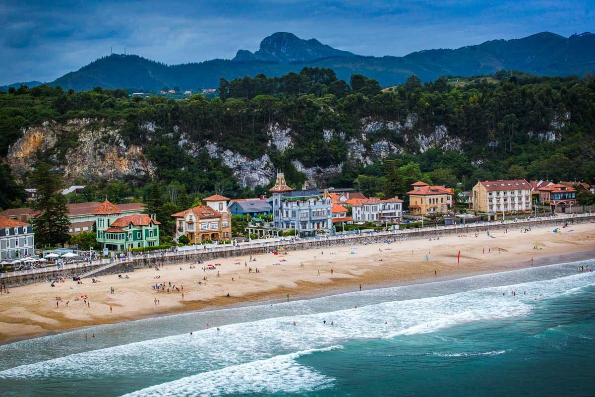 the playa de santa marina beach most famous beach in ribadesella