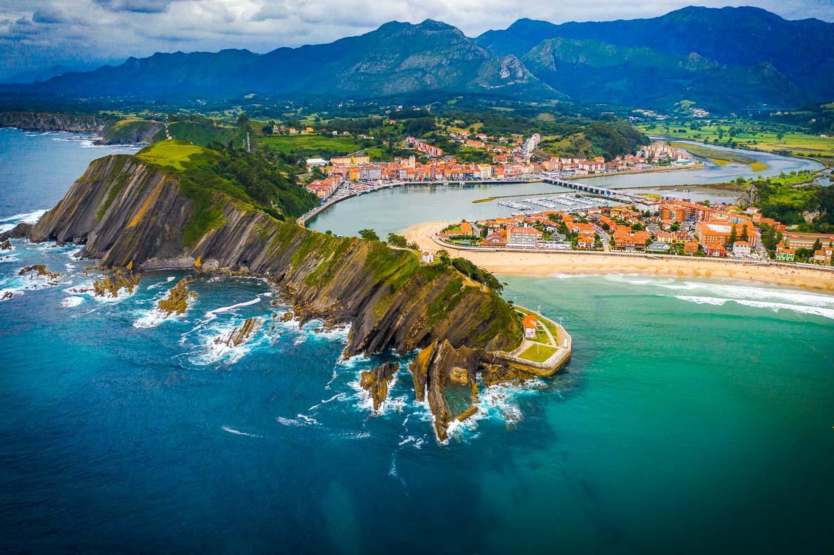 the town of ribadesella asturias spain