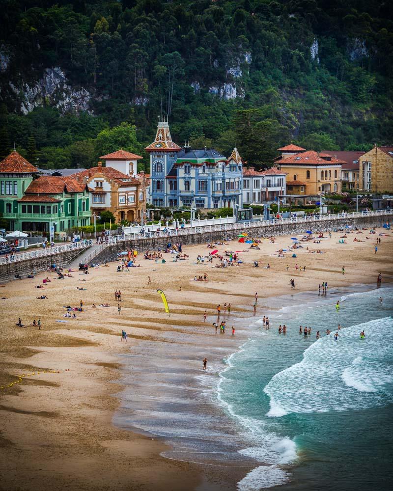 ancient houses along the coast of ribadesella