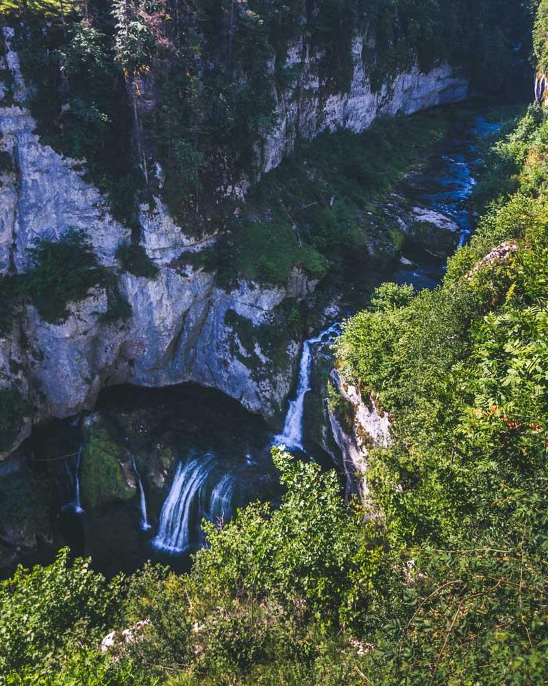 cascade de la billaude from the first viewpoint