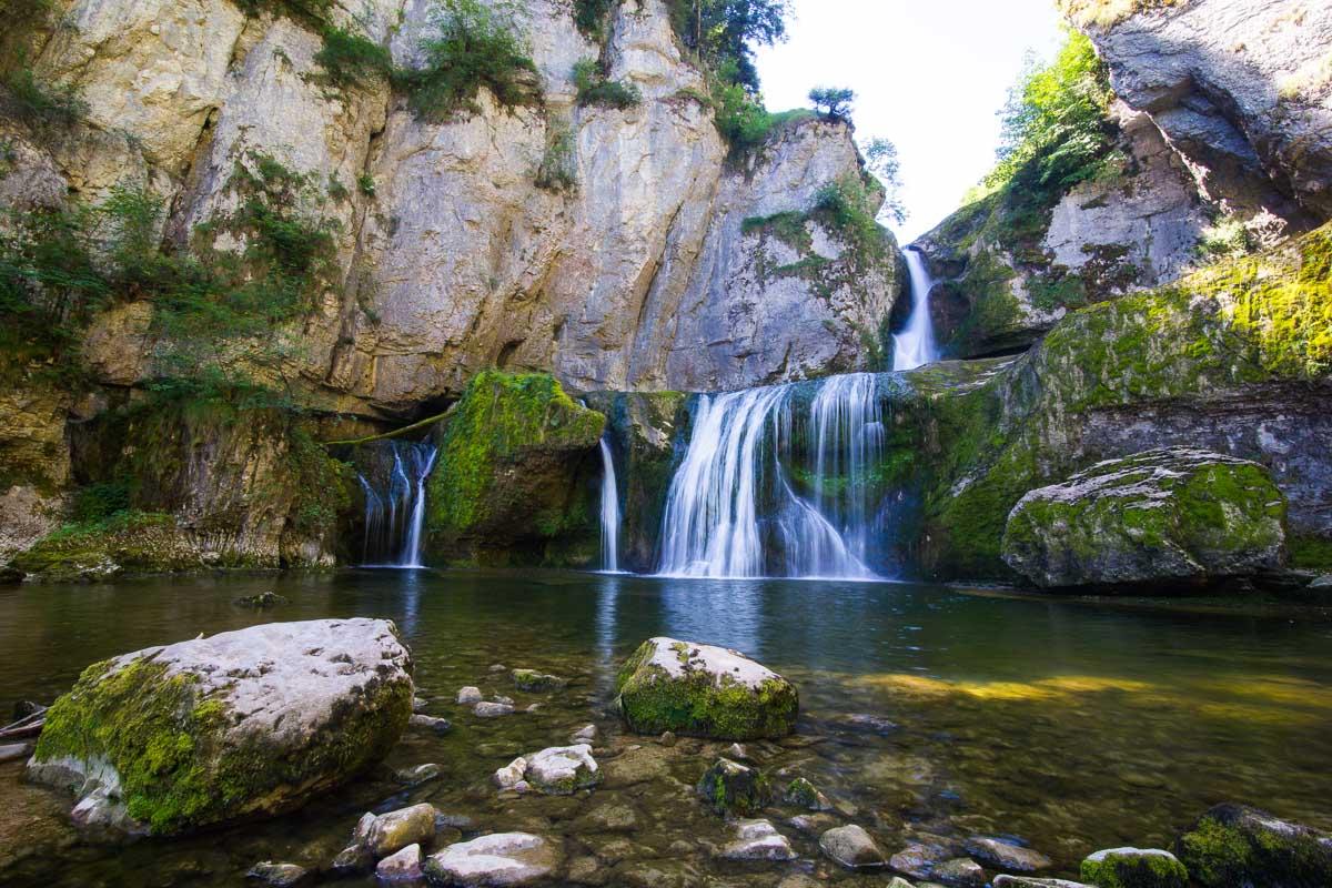 below the cascade de la billaude