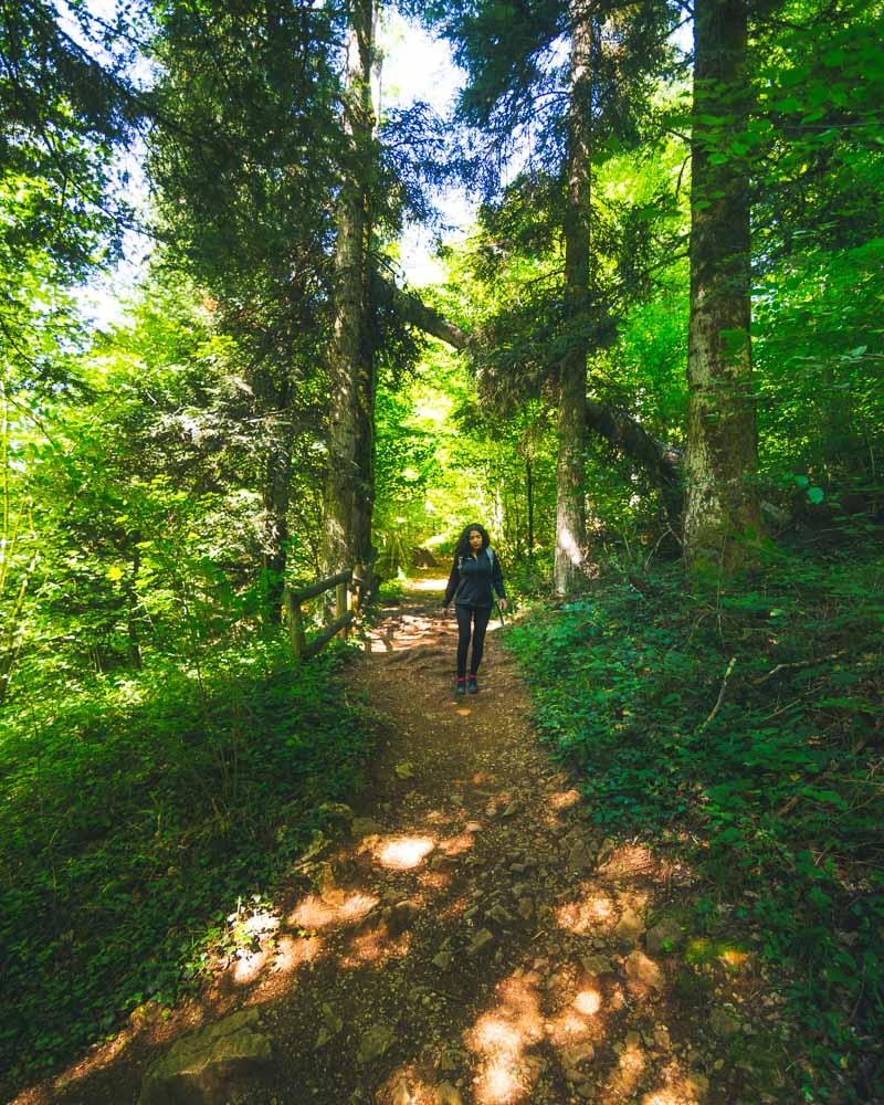 hiking to cascade de la billaude