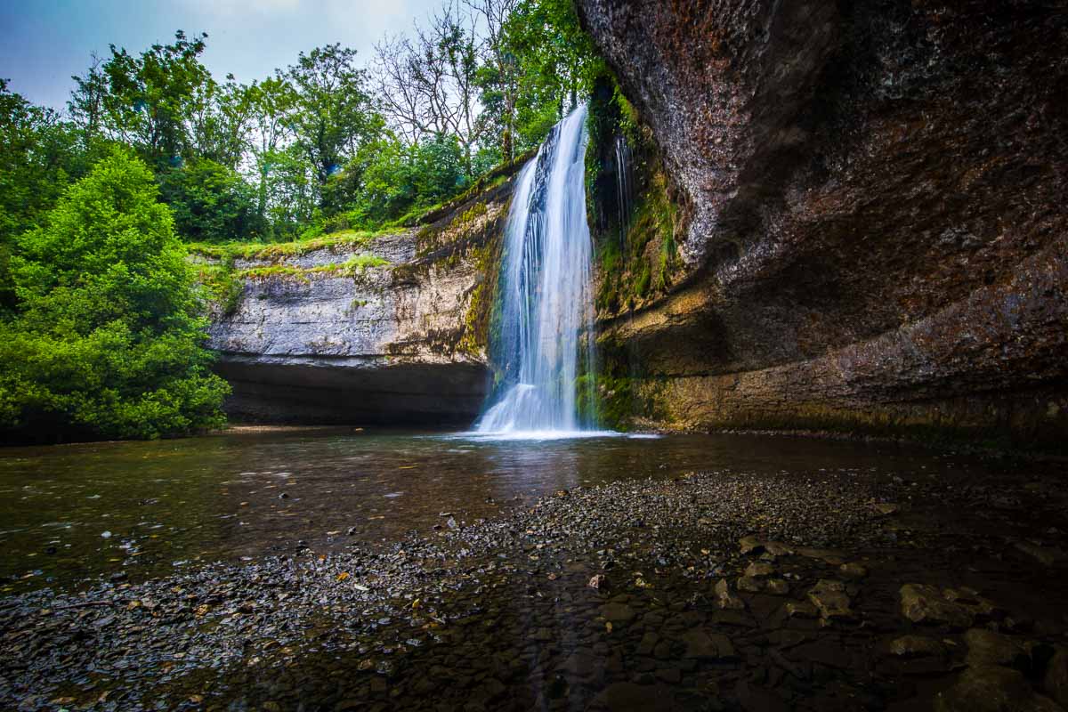 cascades du herisson jura france