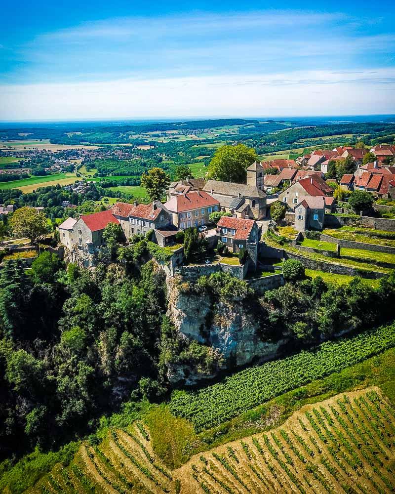 chateau chalon village on the cliffs