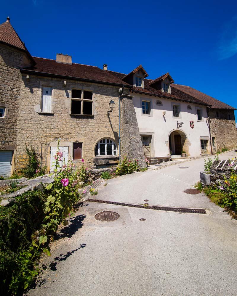 cute street in château-chalon jura