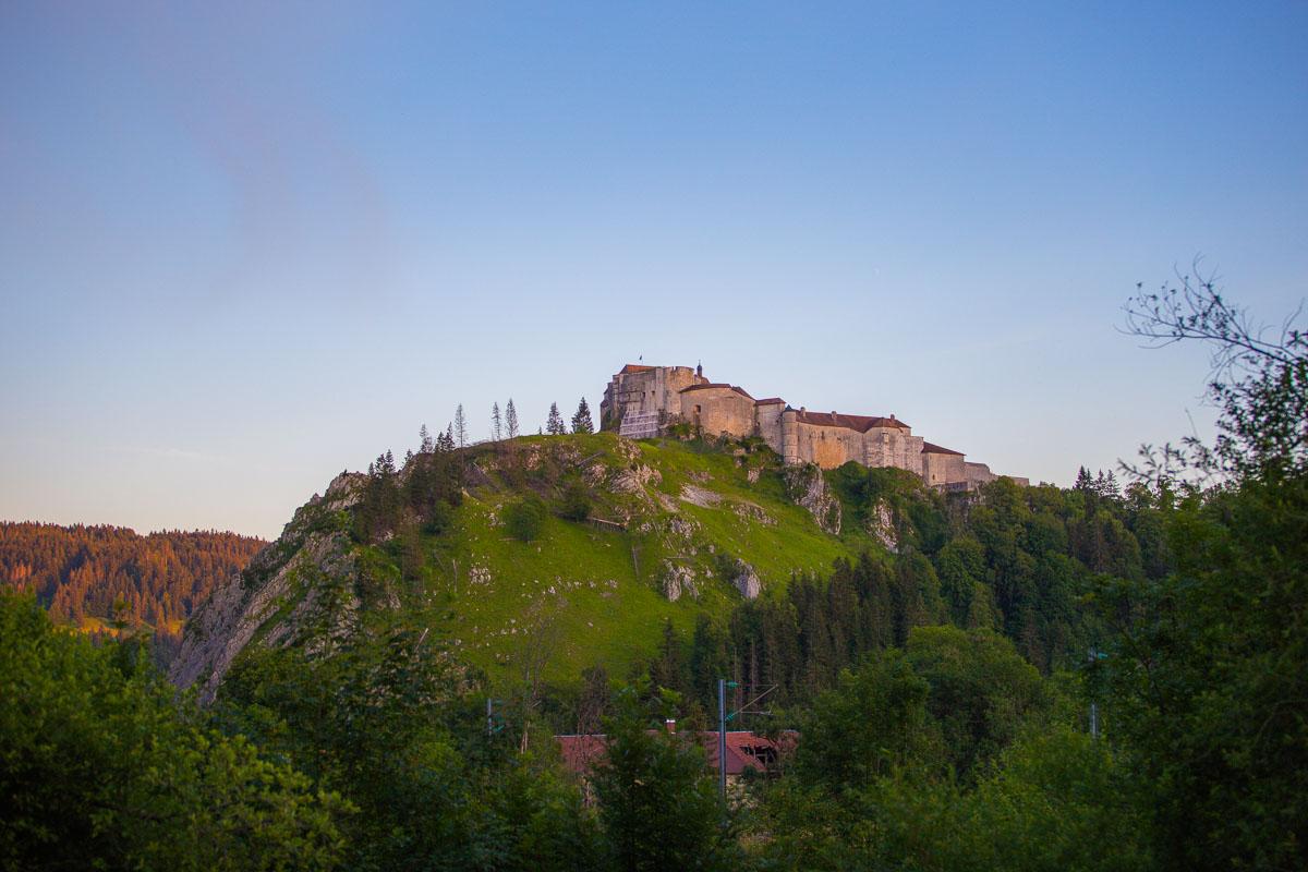 chateau de joux from the road
