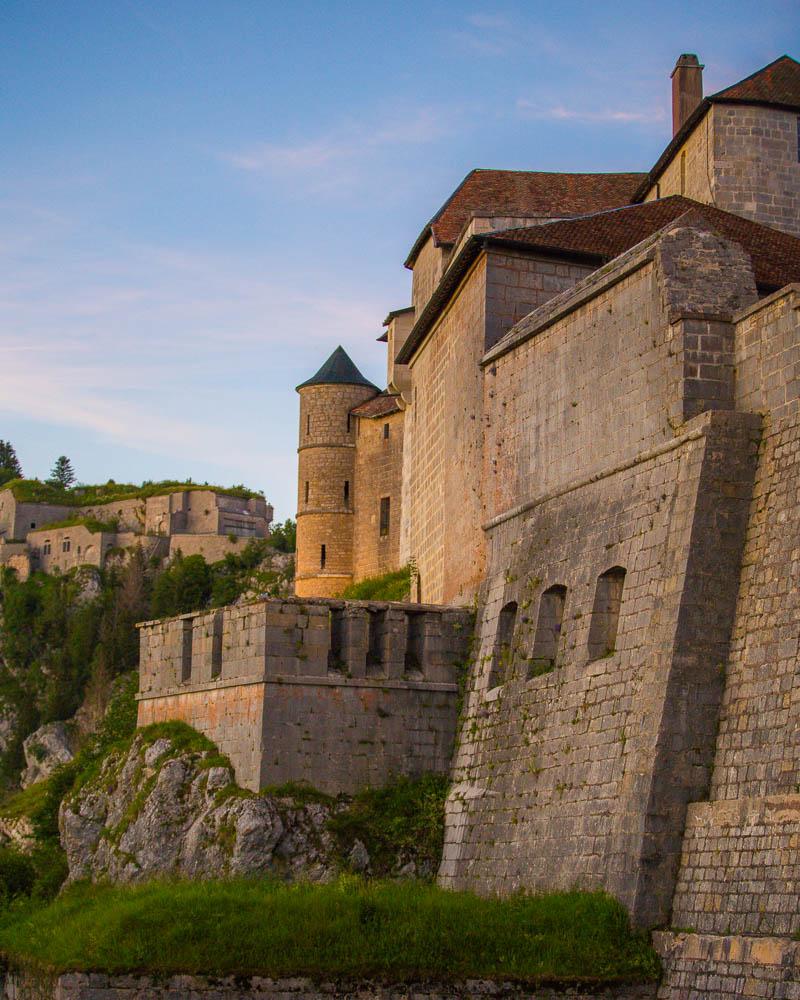 side view zoom of joux castle