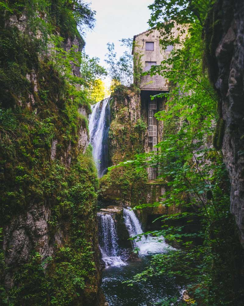 the main waterfall cascade de la langouette jura france