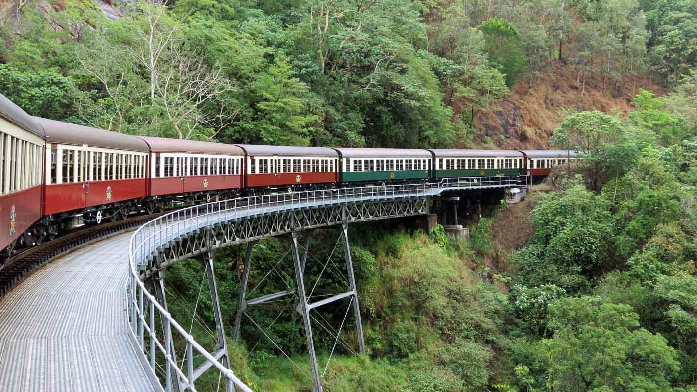 kuranda scenic railway is one of the best queensland landmarks and attractions