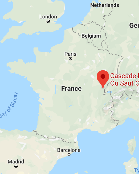 map cascade de la billaude in france