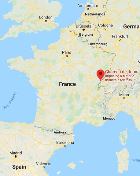 map chateau de joux