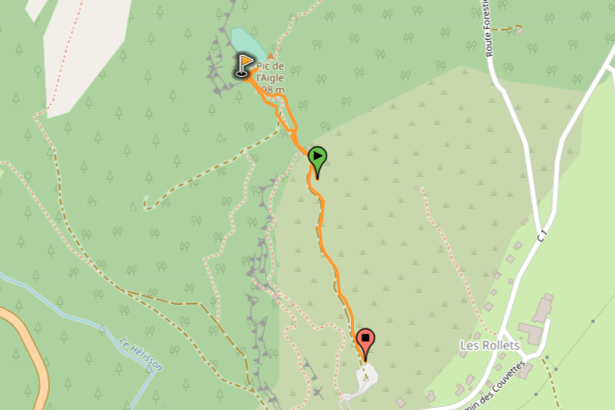 map hike pic de l'aigle