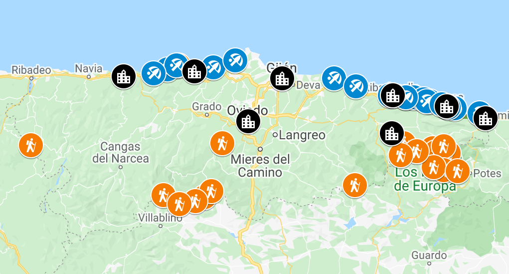 map of asturias things to do