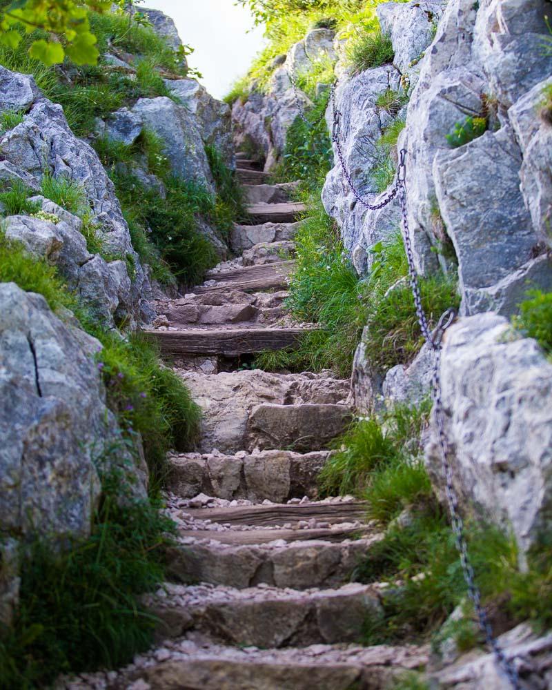 the stone steps to pic de l'aigle