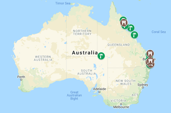 queensland tourist attractions map