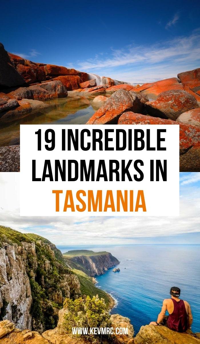 19 Famous Landmarks in Tasmania, Australia. Located at 200km from the mainland, Tasmania is the 6th state of Australia. Tasmania is really apart; it's a land at the end of the world, a small wild paradise with many hidden gems. tasmania travel bucket lists | tasmania travel beautiful places | tasmania australia places to visit | australia landmarks