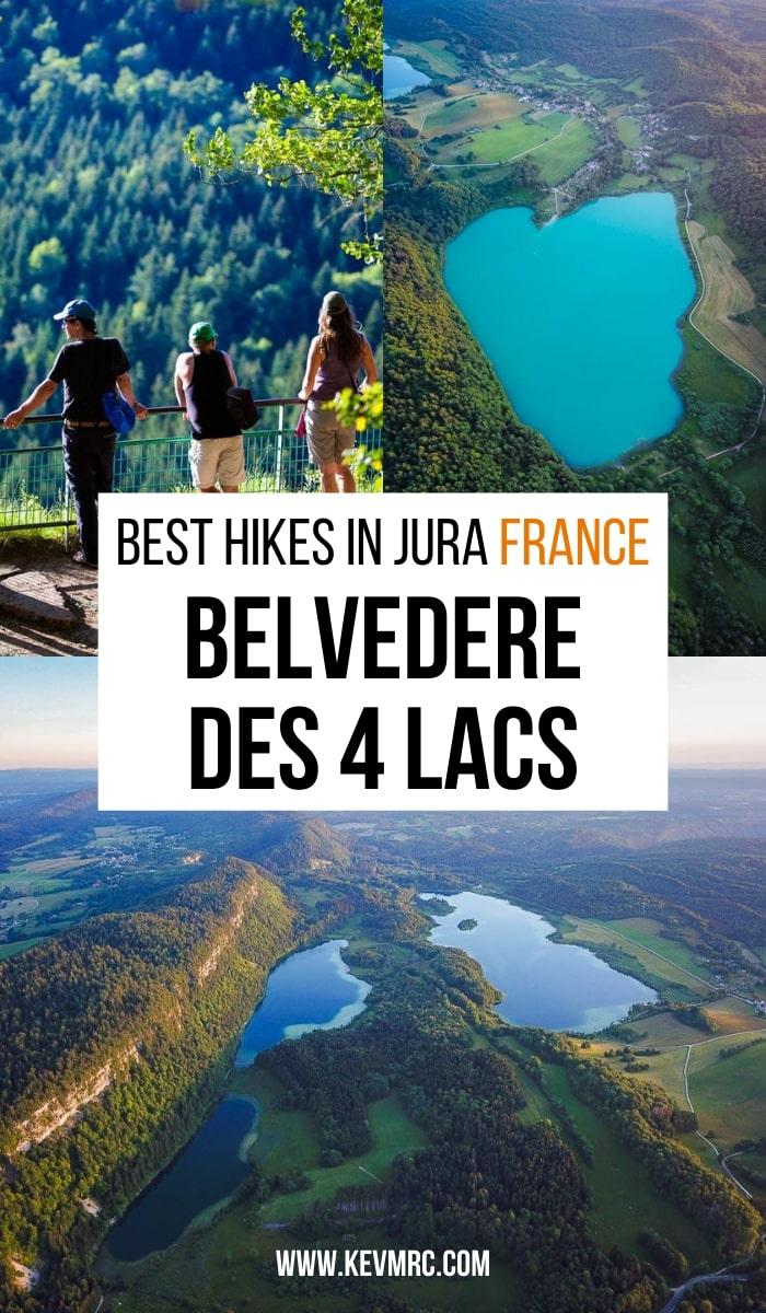 The Belvédère des 4 Lacs is an epic viewpoint in Jura, with a view over 4 lakes: Lac de Narlay, Le Petit Maclu, Le Grand Maclu, and the Lac d'Ilay. It's one of the best things to see in Jura, and the hike from there is pretty interesting too. jura tourisme | jura france travel | vacances jura | randonnée jura | france travel guide | france travel destinations | france travel amazing places nature | france hiking trails | hiking france