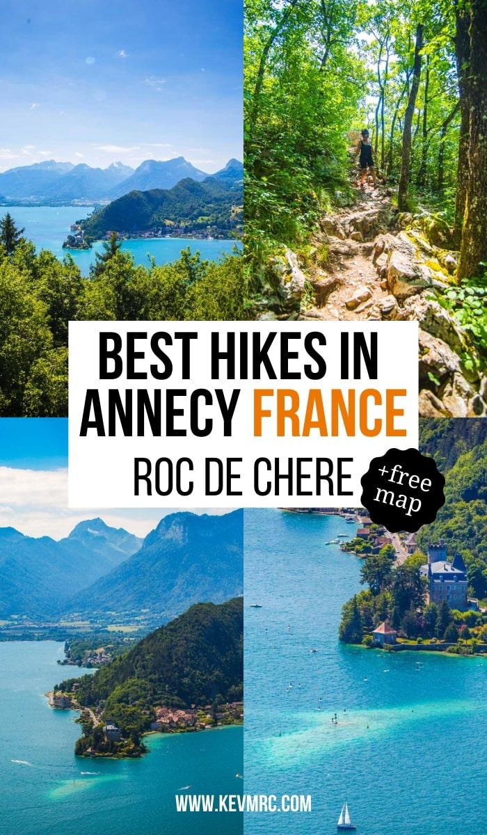 Le Roc de Chère is a rocky outcrop on the shore of Lac d'Annecy in Annecy France. On one side there's a golf course and on the other is a Nature Reserve. It's the perfect spot for a nice hike in the forest, with 2 epic viewpoints over the lake. lake annecy france | annecy france things to do in | randonnée lac annecy | annecy france hiking | randonnée annecy | annecy tourisme | annecy paysage | lake annecy france beautiful places | que faire à annecy
