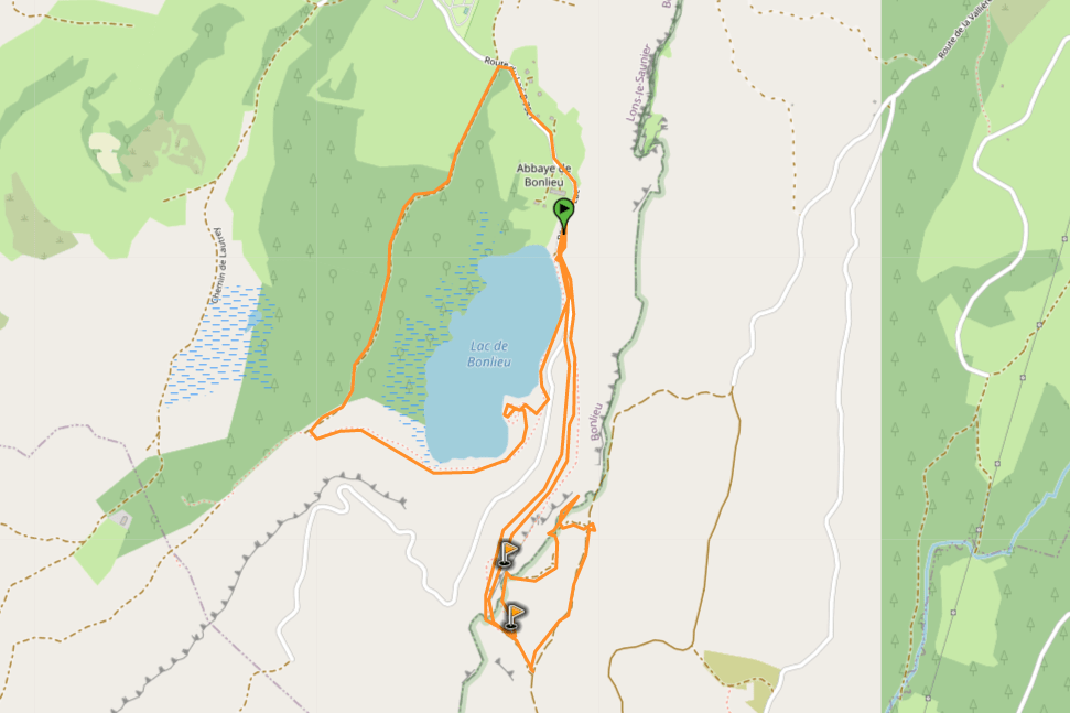 map hike lac de bonlieu jura france
