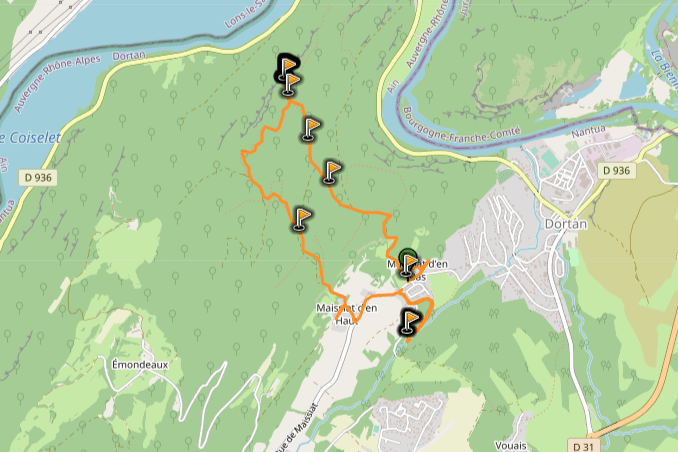 map hike pierre qui vire lac de coiselet
