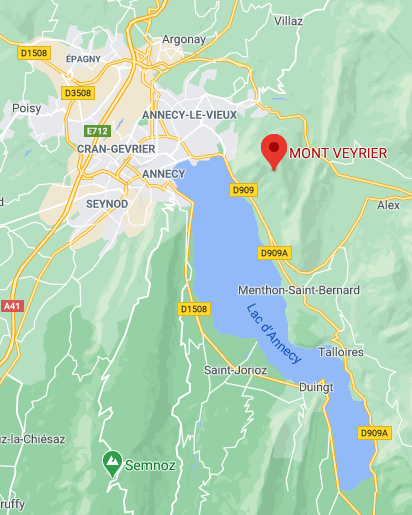 map mont baron mont veyrier annecy
