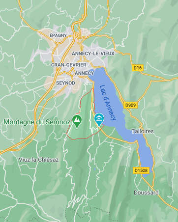 map sevrier annecy france