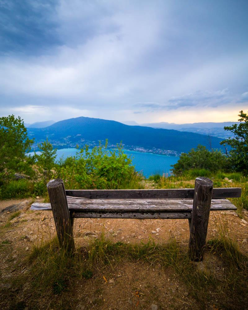 bench at mont veyrier summit