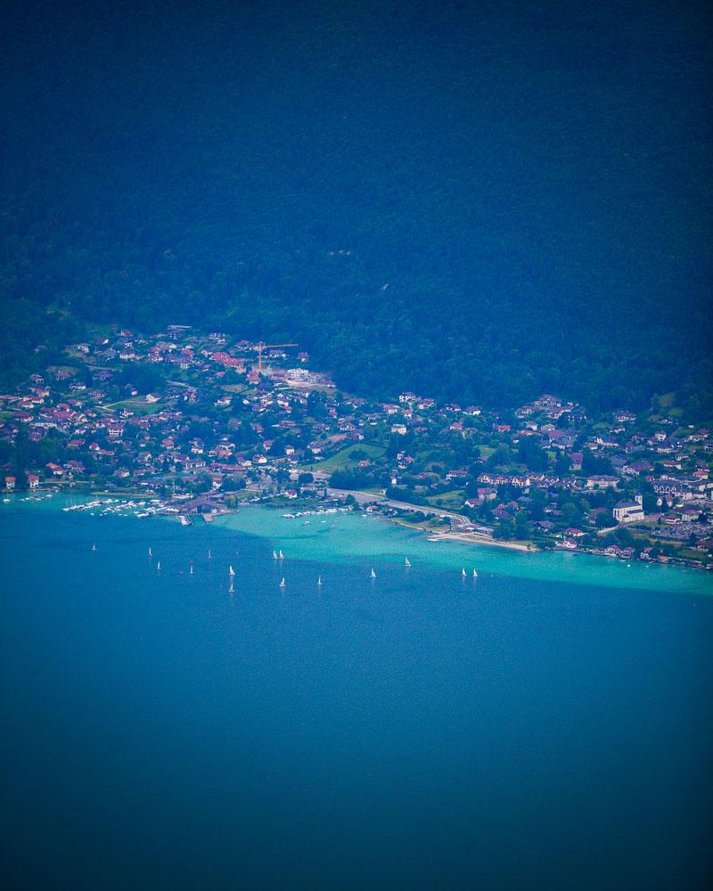 boats near the shore of lac d'annecy