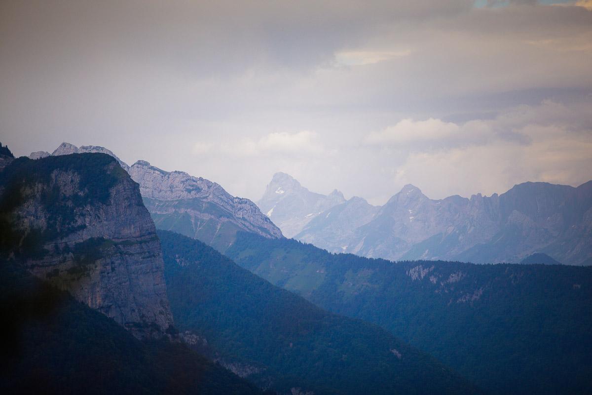 zoom on mountains from mont baron