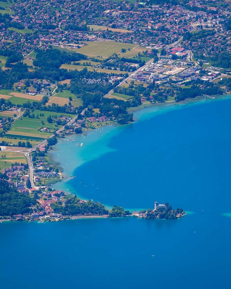 view over the chateau de duingt