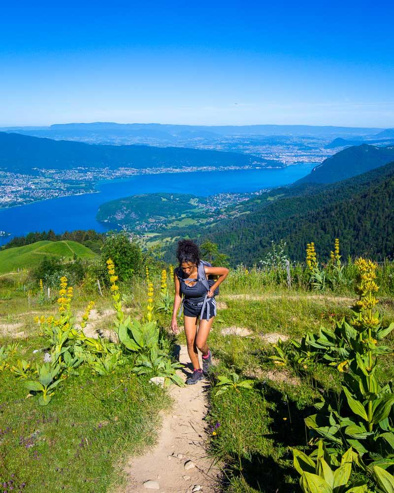 looking back at the start of the hike