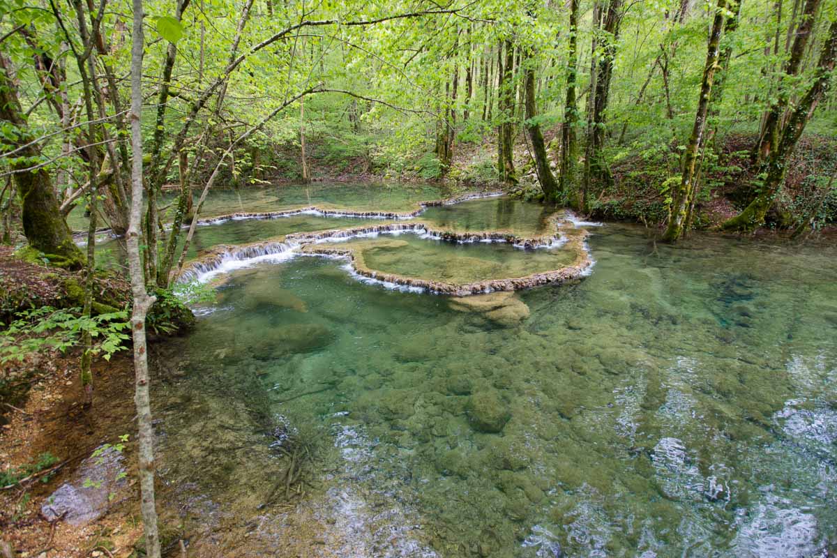 river at cascade des tufs les planches près arbois