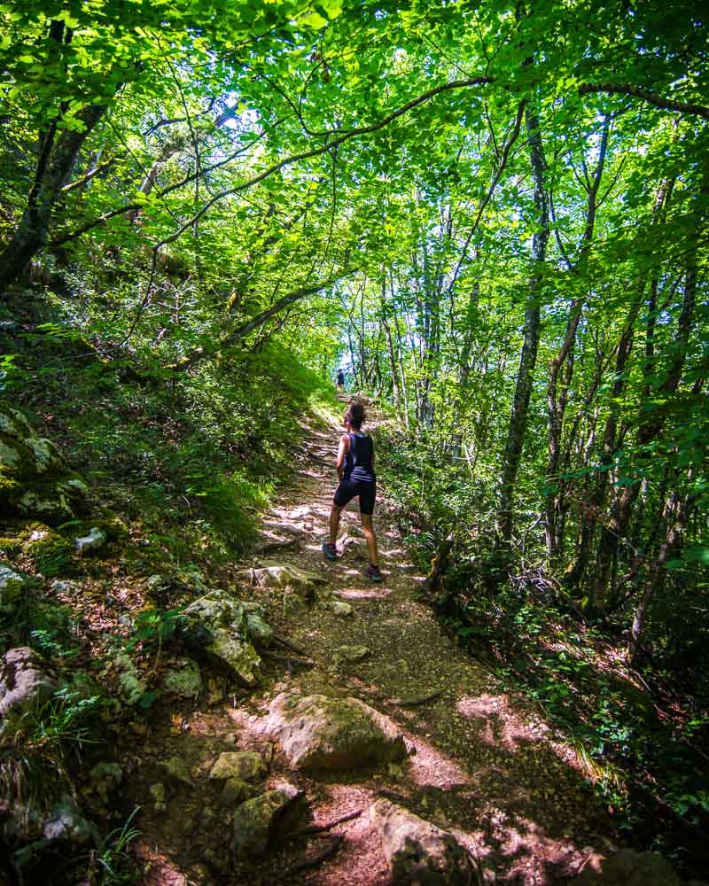 first climb on roc de chère hike