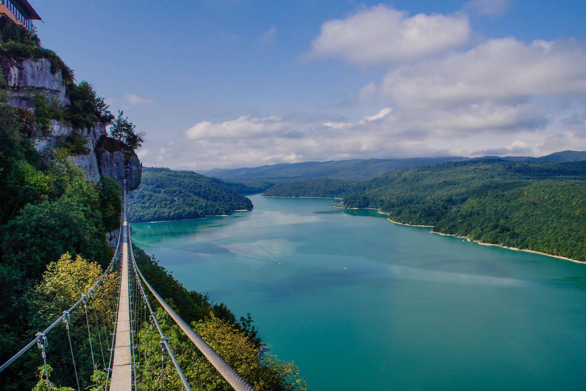 via ferrata over lac de vouglans jura