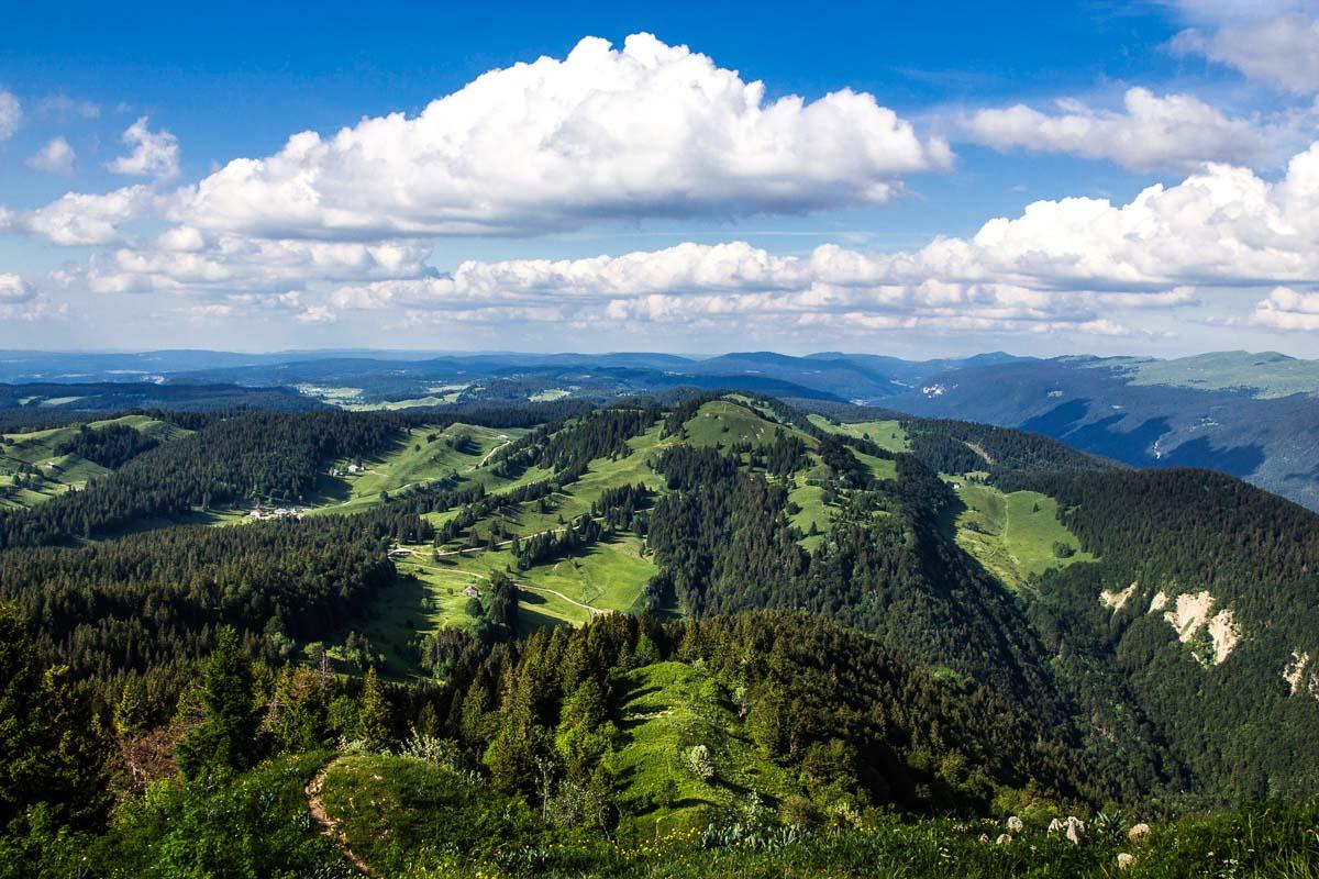 view from cret de chalam mountain