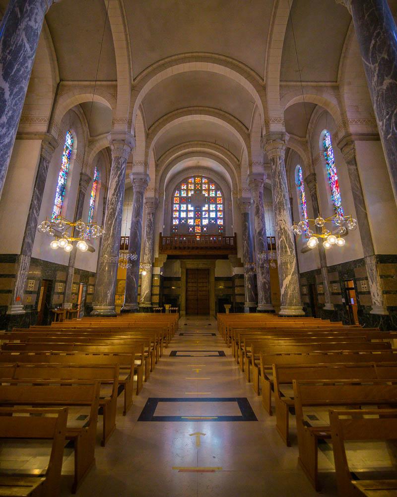 looking back towards the entrance of the basilica