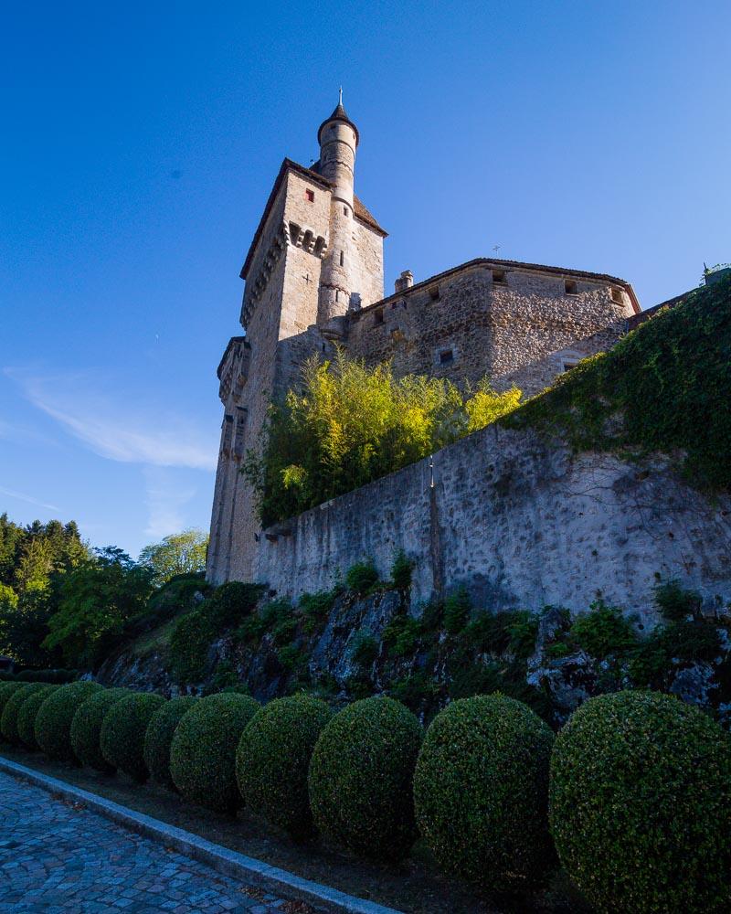 under the tower of the castle