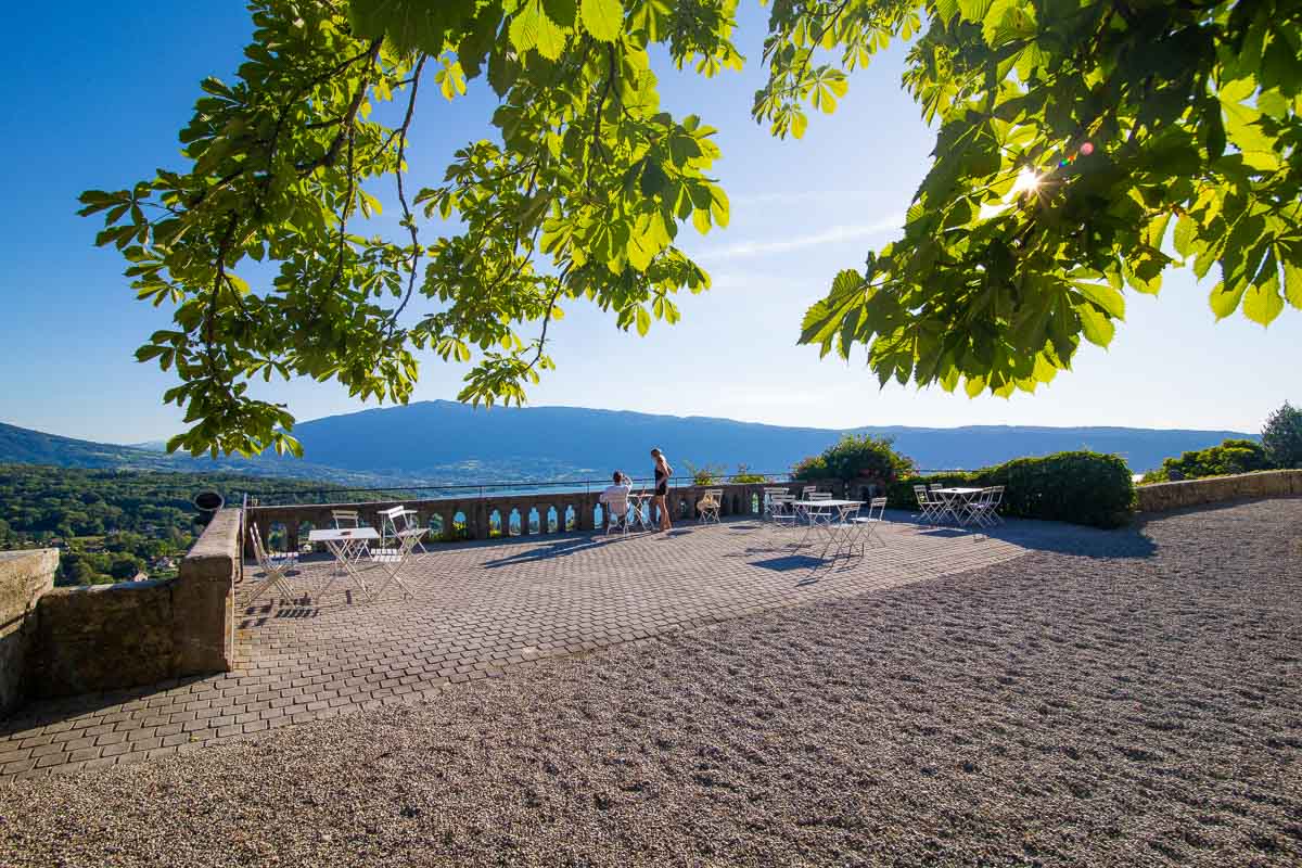 terrace at menthon castle