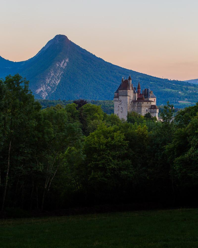 view over the menthon castle