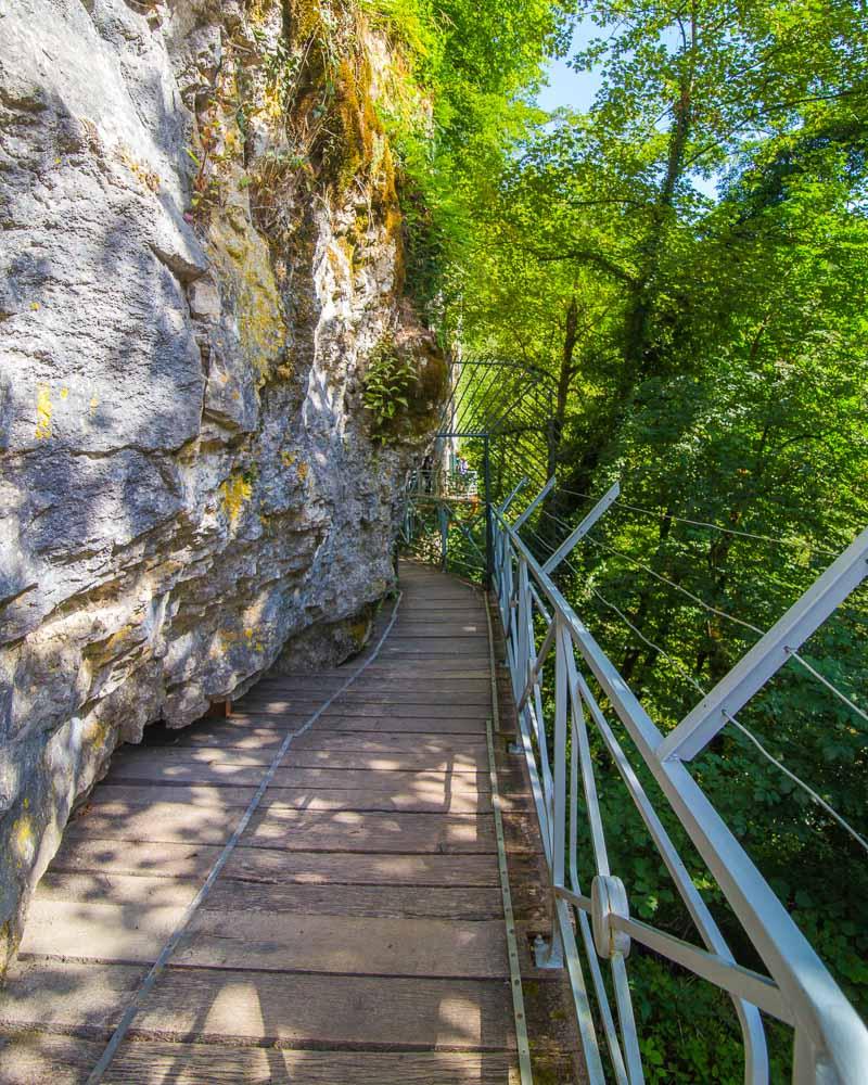 start of the gorges du fier walk