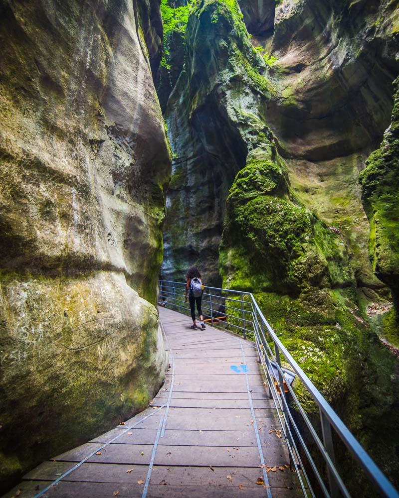 huge cliffs at gorges du fier