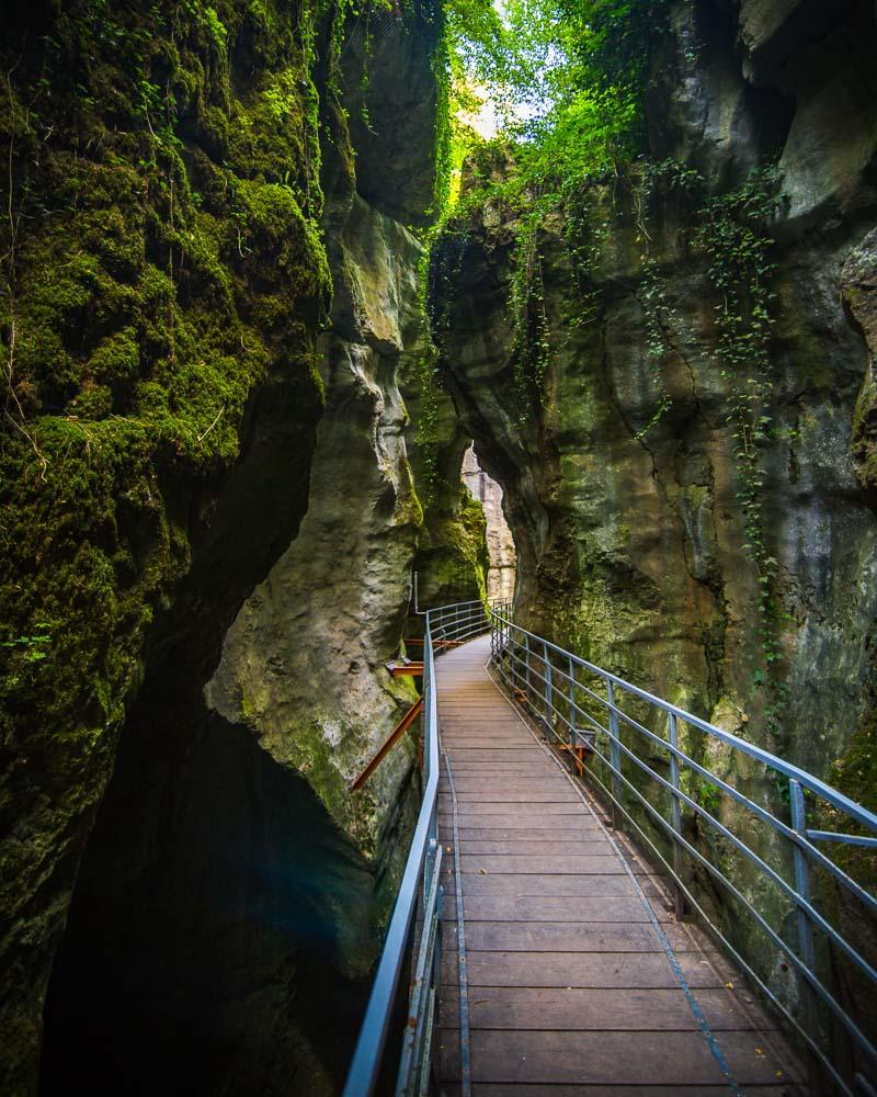 narrow path at gorges du fier