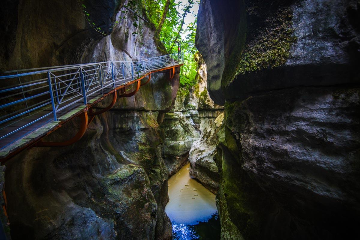 getting to the end of gorges du fier walk