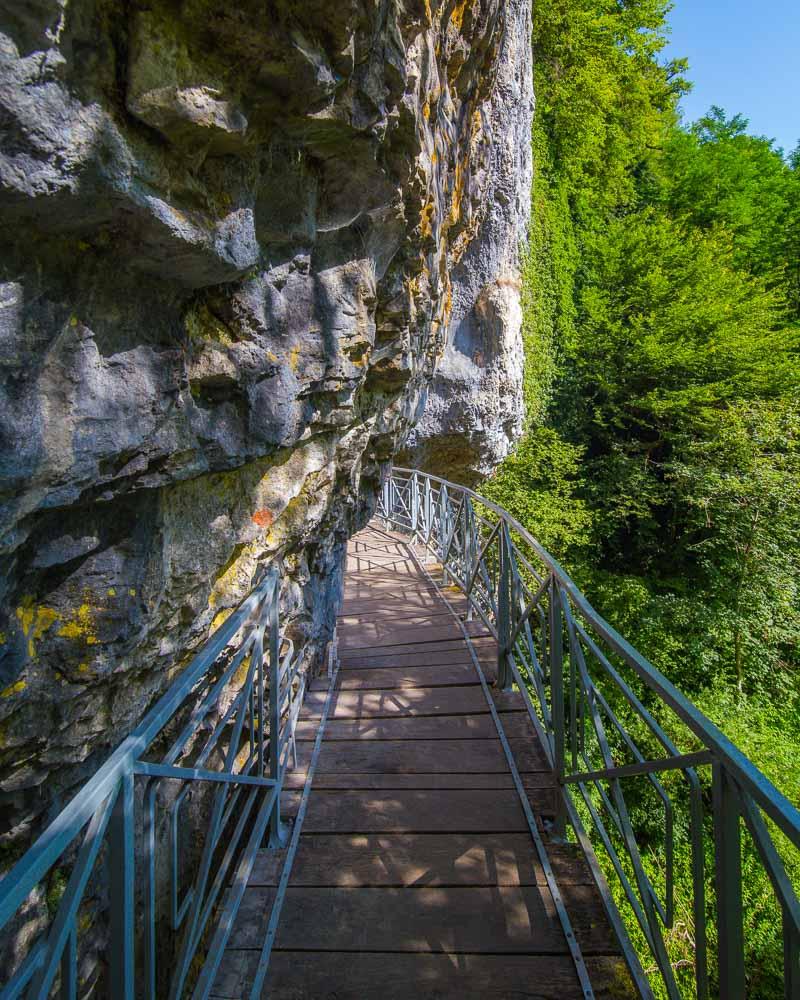 starting the walk at gorges du fier