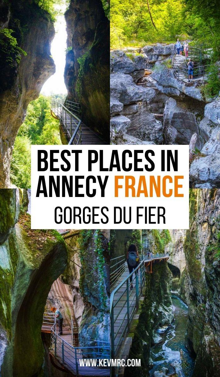 The Gorges du Fier are natural gorges carved by the Fier river, right next to Annecy. A suspended footbridge was built in 1869 on the side of the cliffs, allowing visitors to walk in between the gorges to discover their natural beauty. annecy france things to do in | annecy france hiking | annecy france travel | annecy france beautiful places