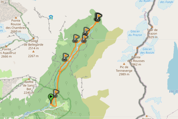 map randonnee du bout du monde hike