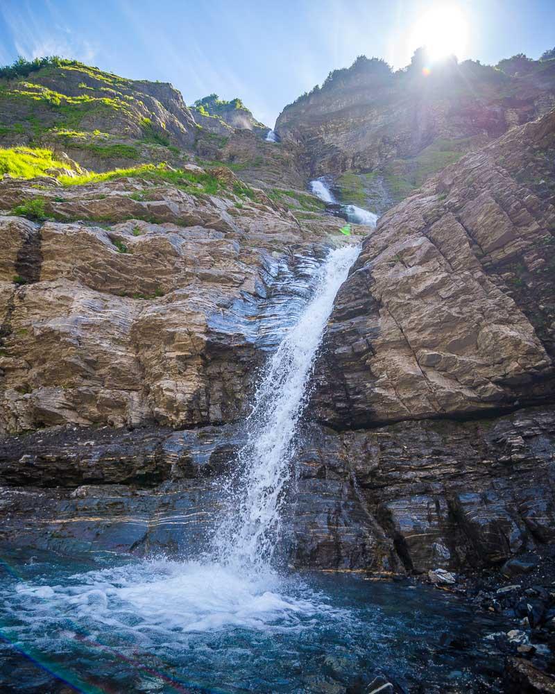 waterfall on the way back from the bout du monde