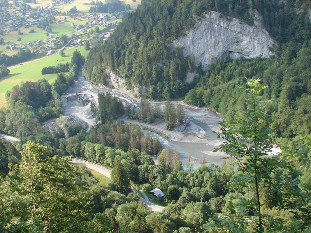 view from the via ferrata sixt fer a cheval