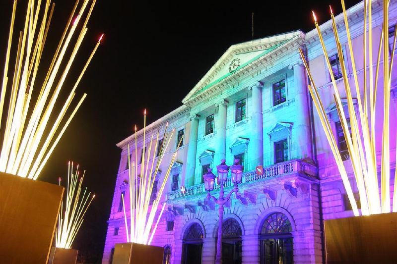 christmas light show in annecy